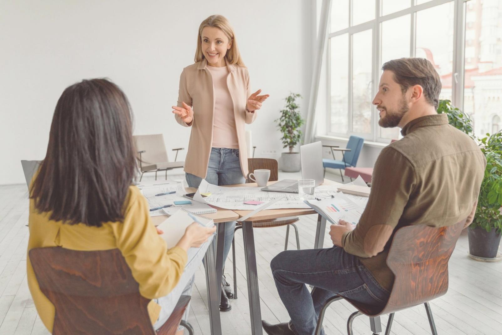 Budget planning session with financial charts